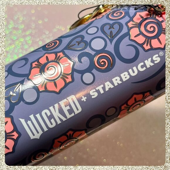 Starbucks x Wicked Glinda 16oz Insulated Tumbler w/ Charm NWT HTF - Picture 3 of 9